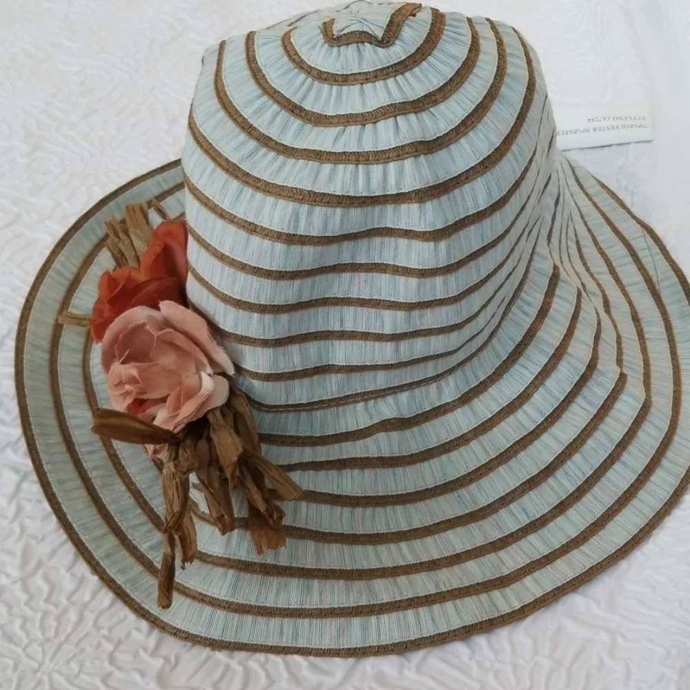 Something Special Ribbon sun Hat with flowers